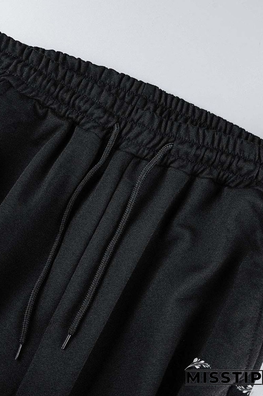 Black Casual Street Solid Hollowed Out Patchwork O Neck Long Sleeve Two Pieces