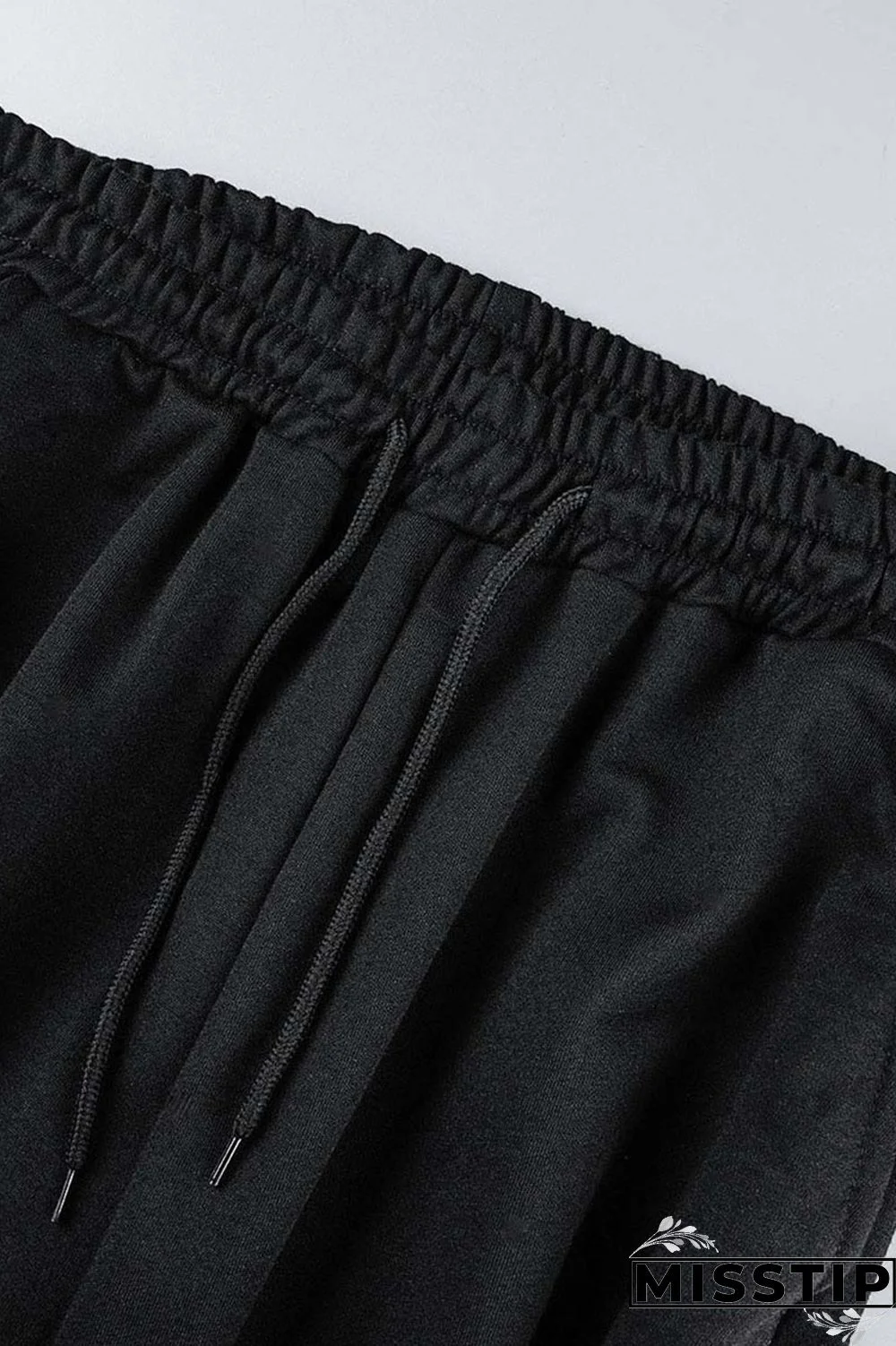 Black Casual Street Solid Hollowed Out Patchwork O Neck Long Sleeve Two Pieces