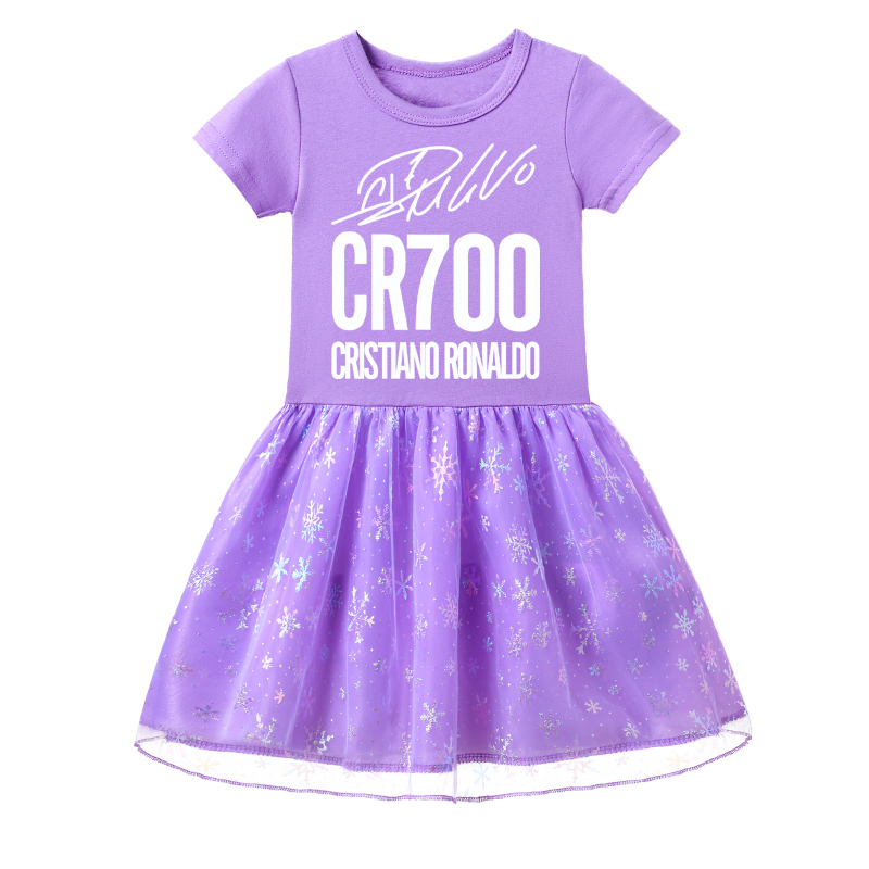 Mayoulove Ronaldo Inspired Kids Dress for Boys  Girls - Trendy Soccer Outfit, Perfect for Little Fans-Mayoulove
