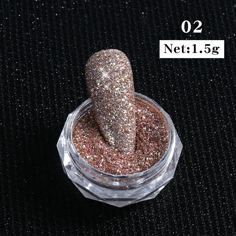 1g Glitter Nail Sequins iridescent Powder Shining Irregular 3D Hexagon Colorful Sequins Summer Popular DIY Nail Art Decoration-Nail Inspo