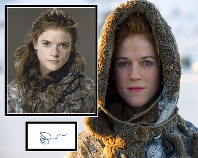 ROSE LESLIE SIGNED GAME OF THRONES Photo Poster painting MOUNT UACC REG 242