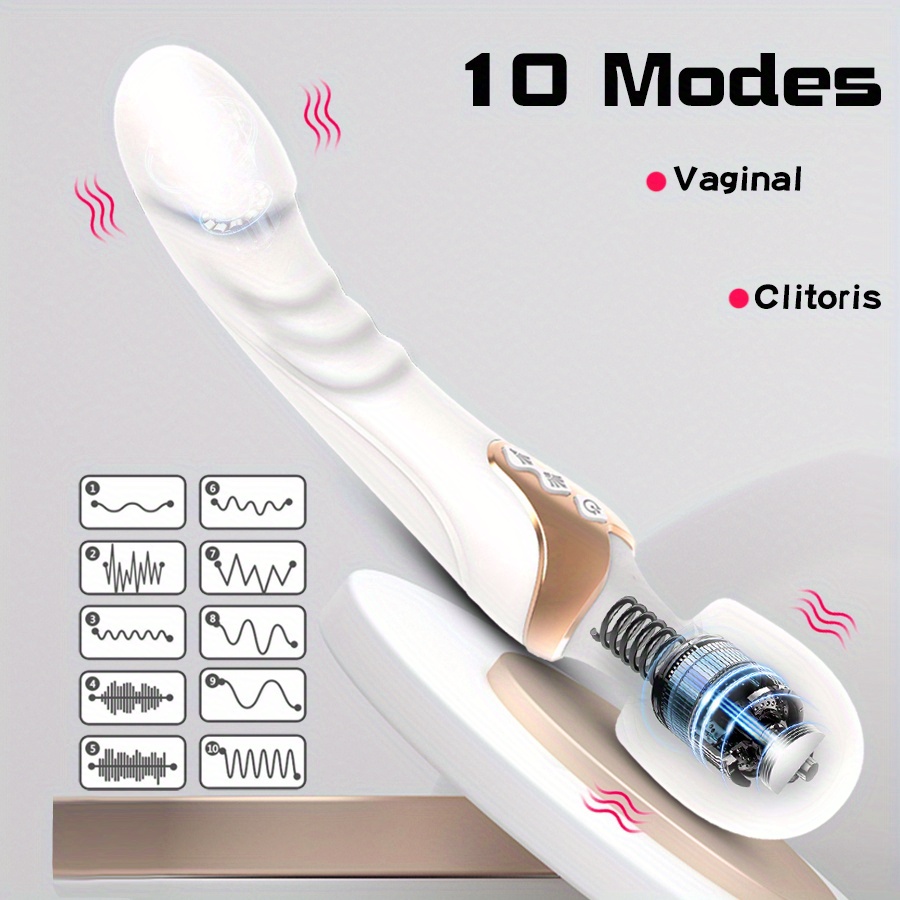 Large Size Dual Motor Silicone Wand G-Spot Massager 10 Modes Sex Toy For Couple