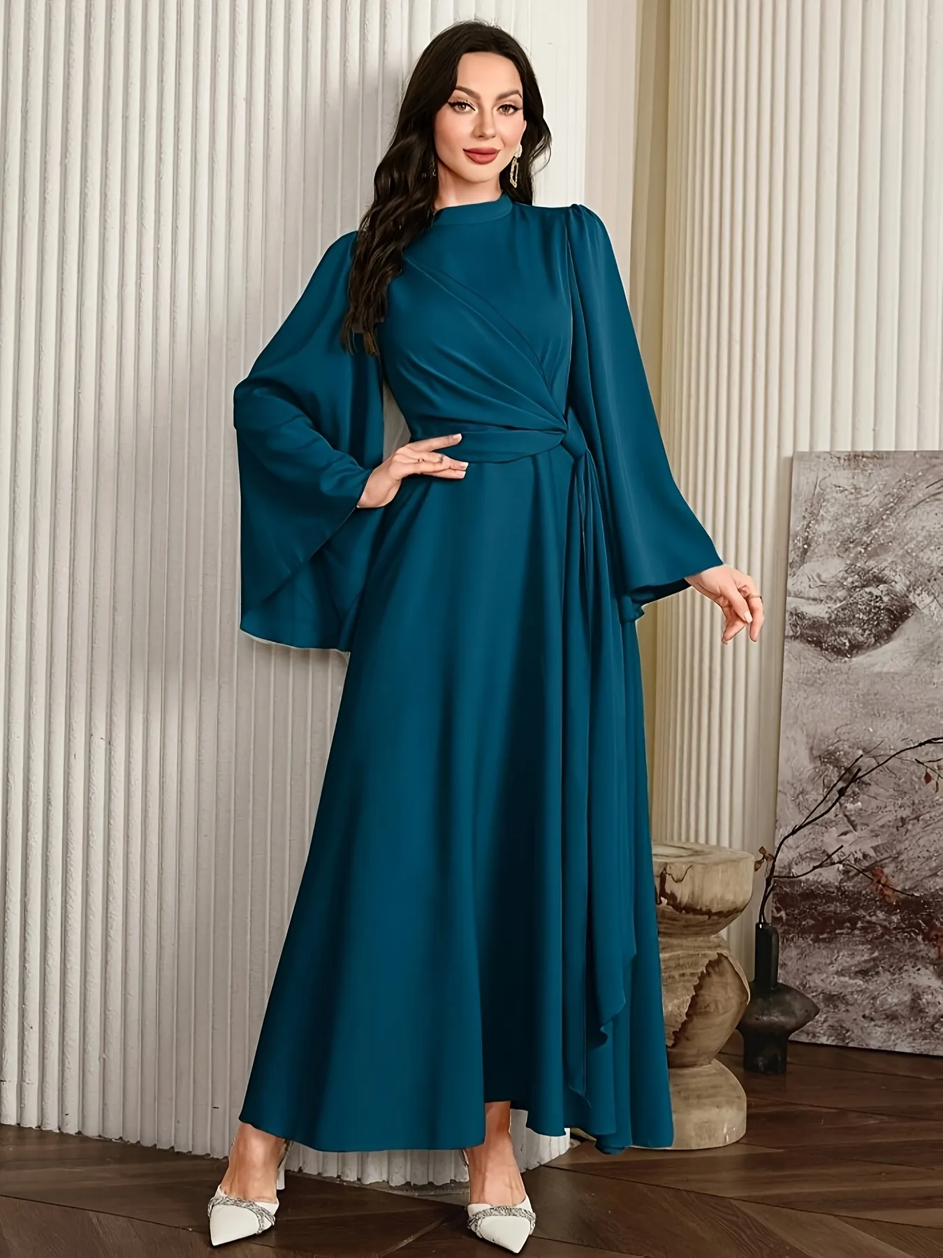 Indigenously Designed Women's Elegant Solid Color Dress | IFYHOME