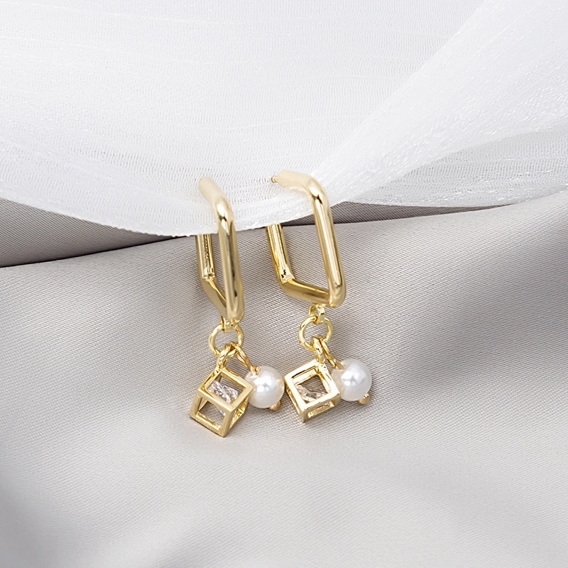 1 Pair Minimalist Classic Style Round Beaded Imitation Pearl Earrings Ear Studs