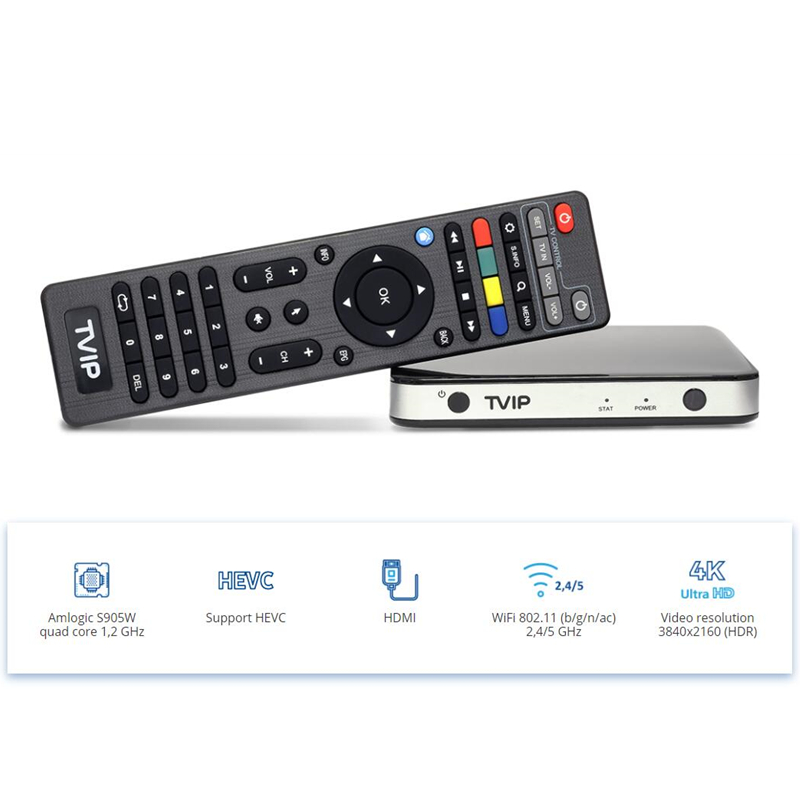 4K Tvip 525 Linux Tv Box S905W Quad core Wifi Ultra HD Set Top Box (2)