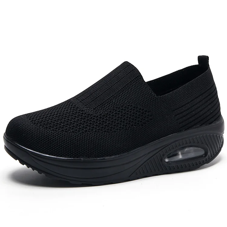 Women Wedge Shoes Breathable Casual Mesh Air-Cushion Walking Sneakers  Stunahome.com