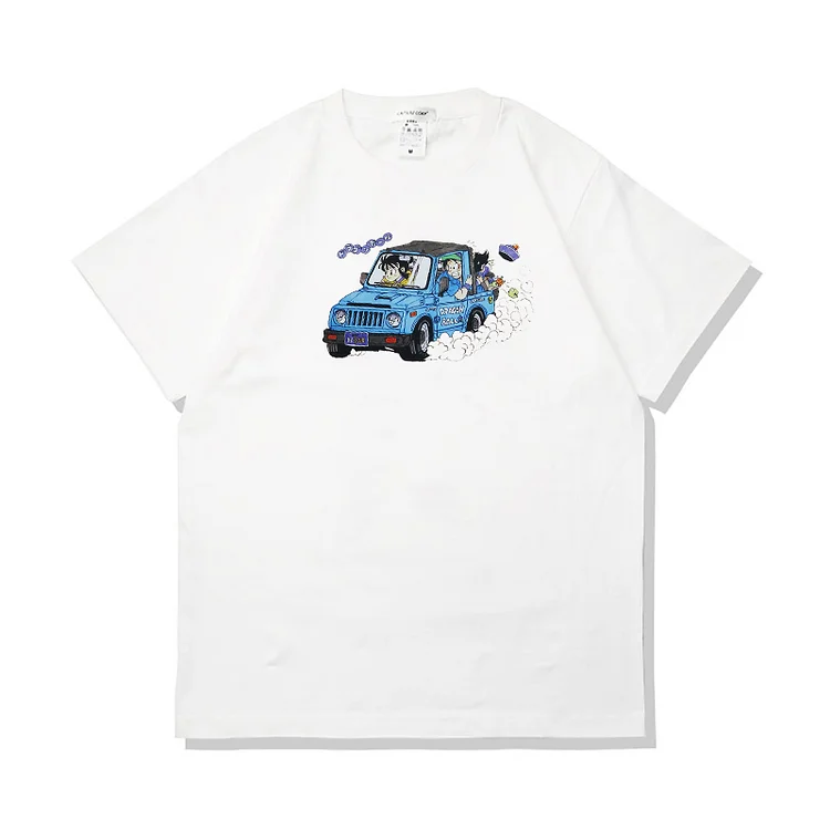 Pure Cotton Dragon Ball Pick Up Truck Retro T-shirt  weebmemes