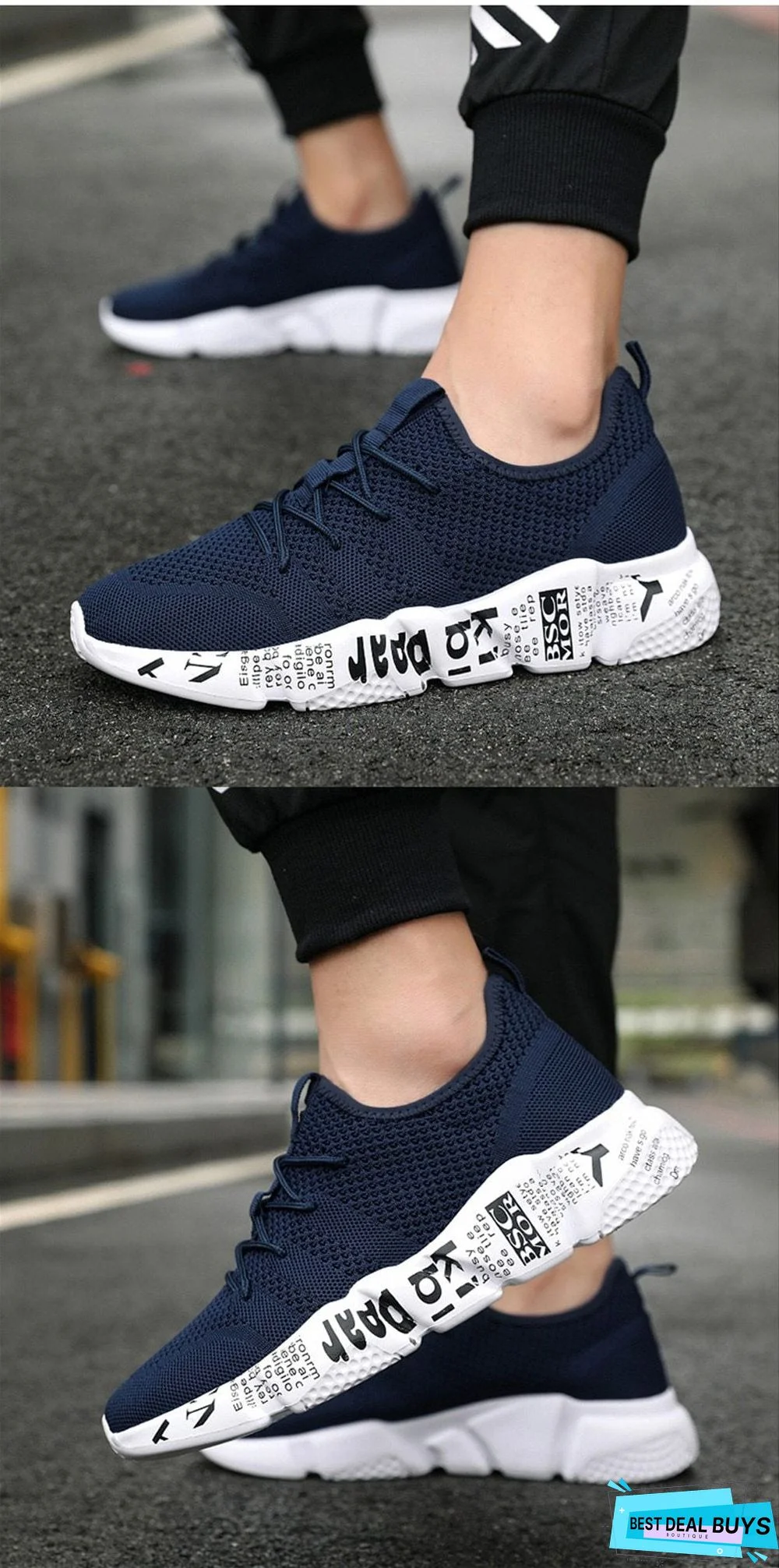 Men Casual High Quality Fashion Style Shoes Comfortable Mesh Outdoor Walking Jogging Sneakers
