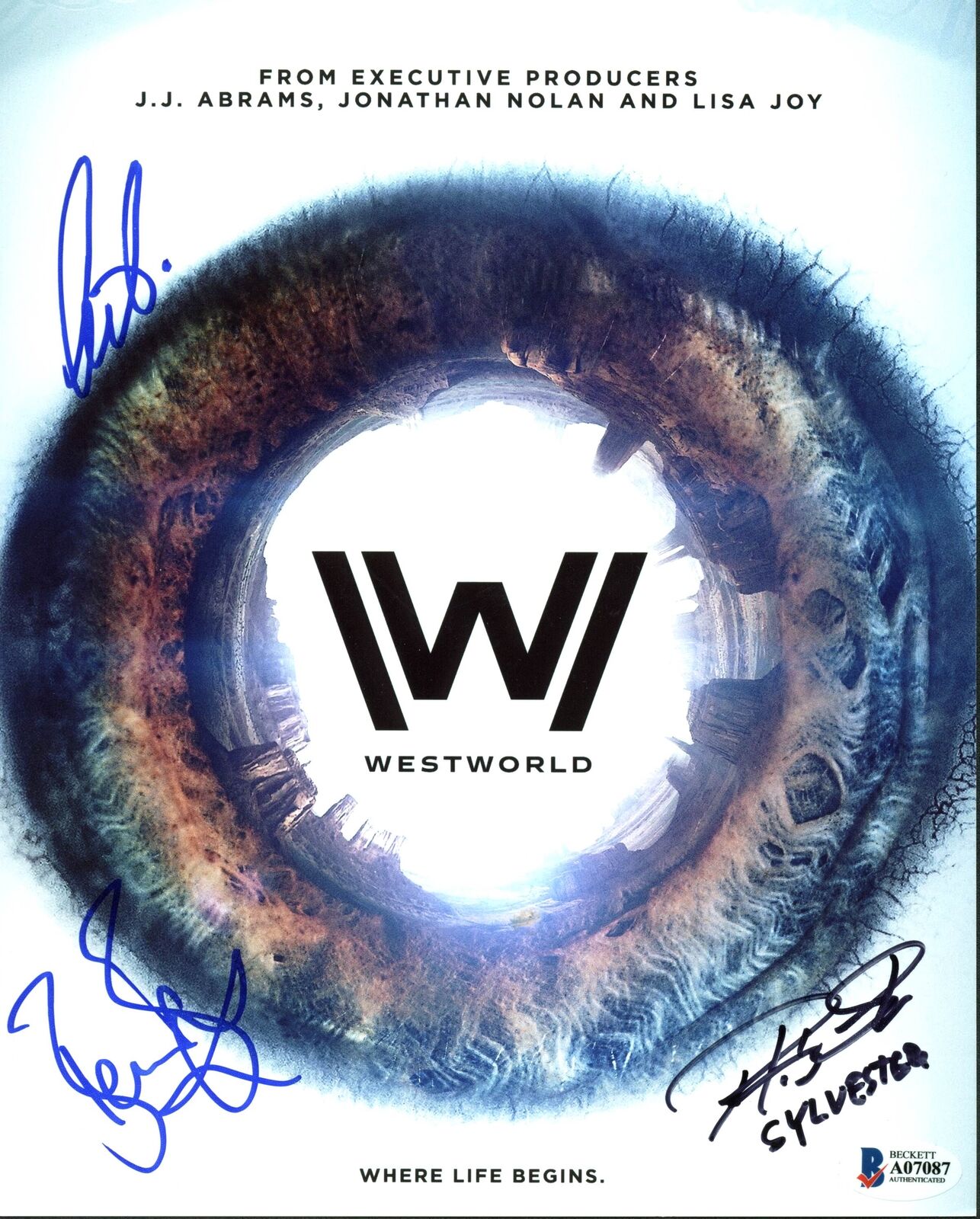 Westworld (Barnes, Sarafyan & Slocum) Authentic Signed 8X10 Photo Poster painting BAS #A07087