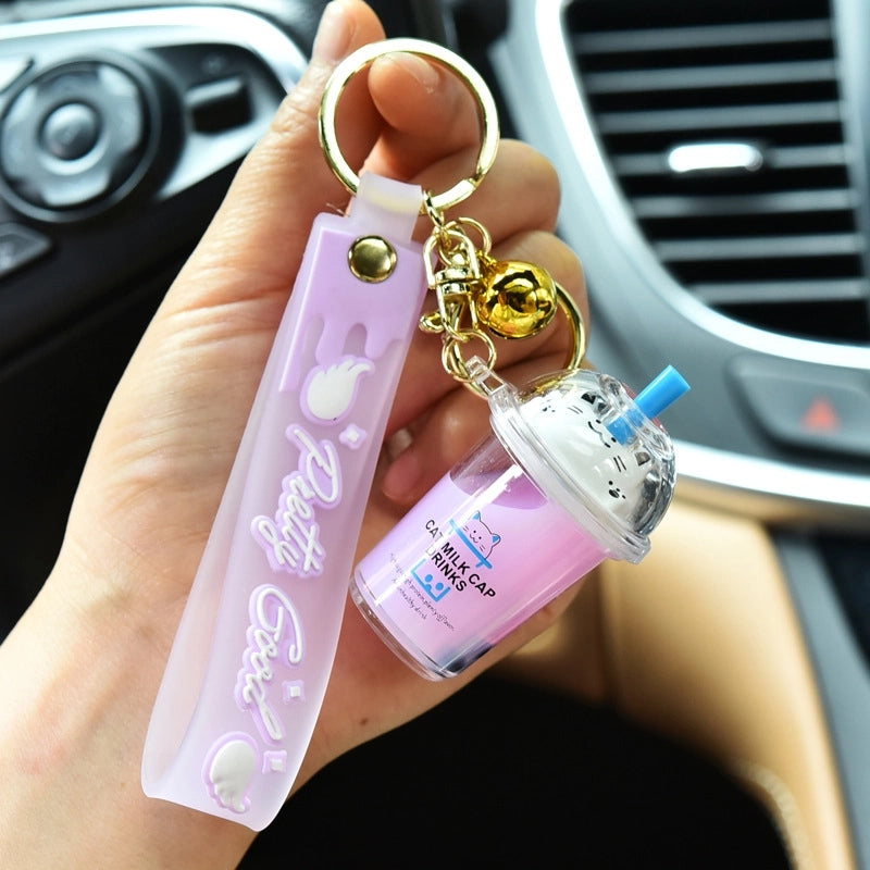 Cute Letter Cup Arylic Women’s Keychain