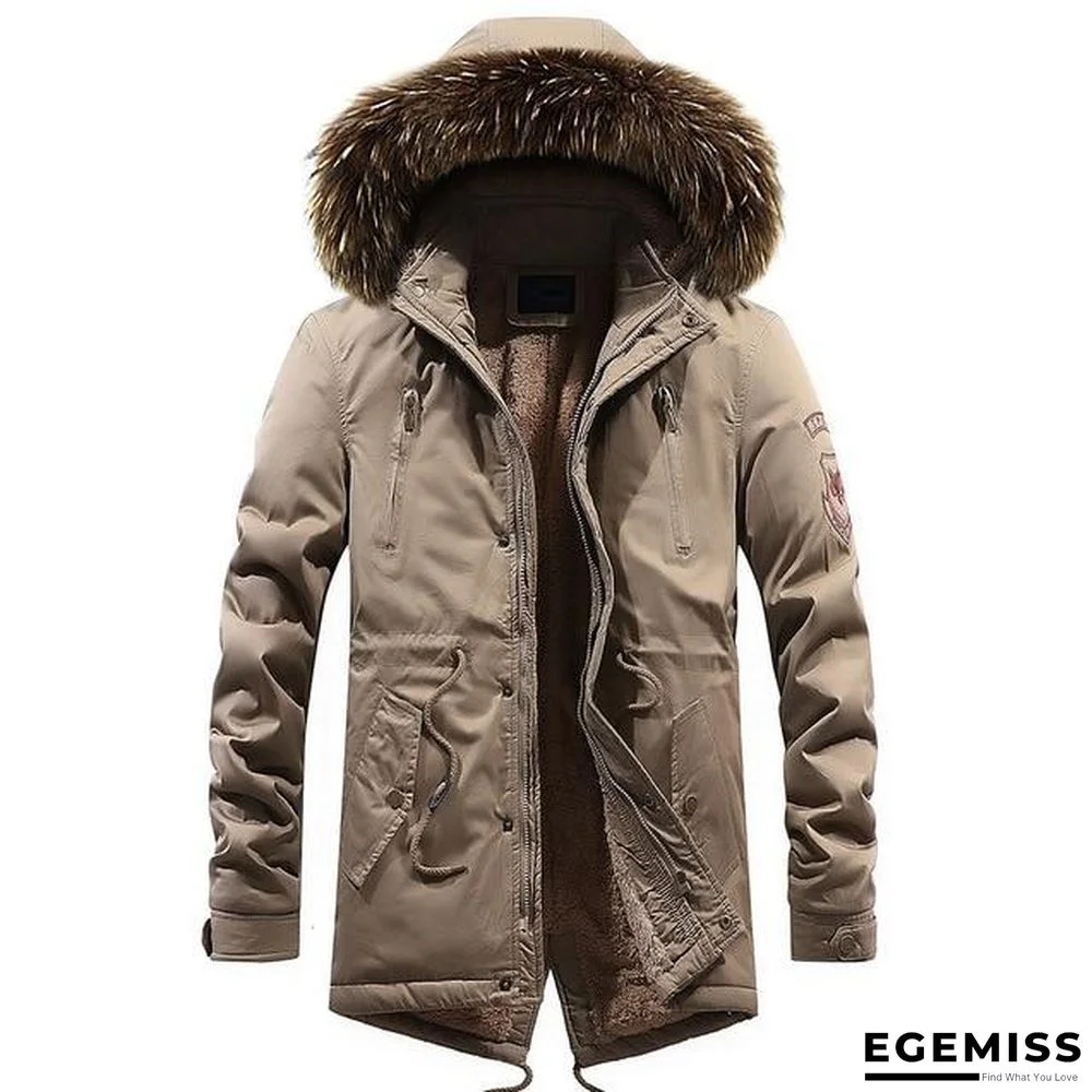 Men Long Casual Thick Warm Fleece Jacket Parkas Men Ourfit Fashion Fur Collar Hooded 100% Cotton Coat Parkas | EGEMISS