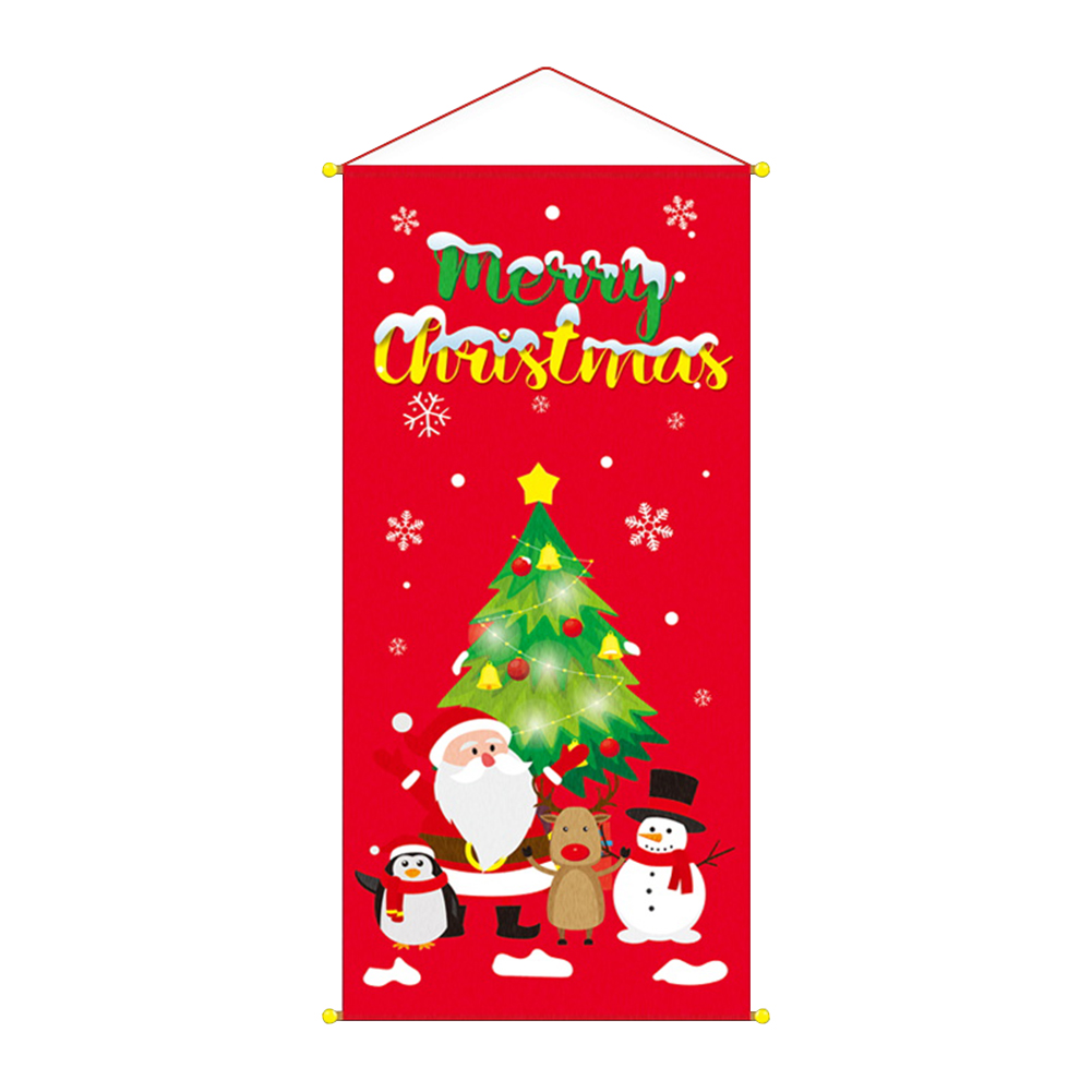 

Christmas Party Decoration Hanging Cloth Festival Poster Xmas Door Curtain, 501 Original