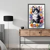 (40*60cm)Flower Cat - Full Round Drill Diamond Painting