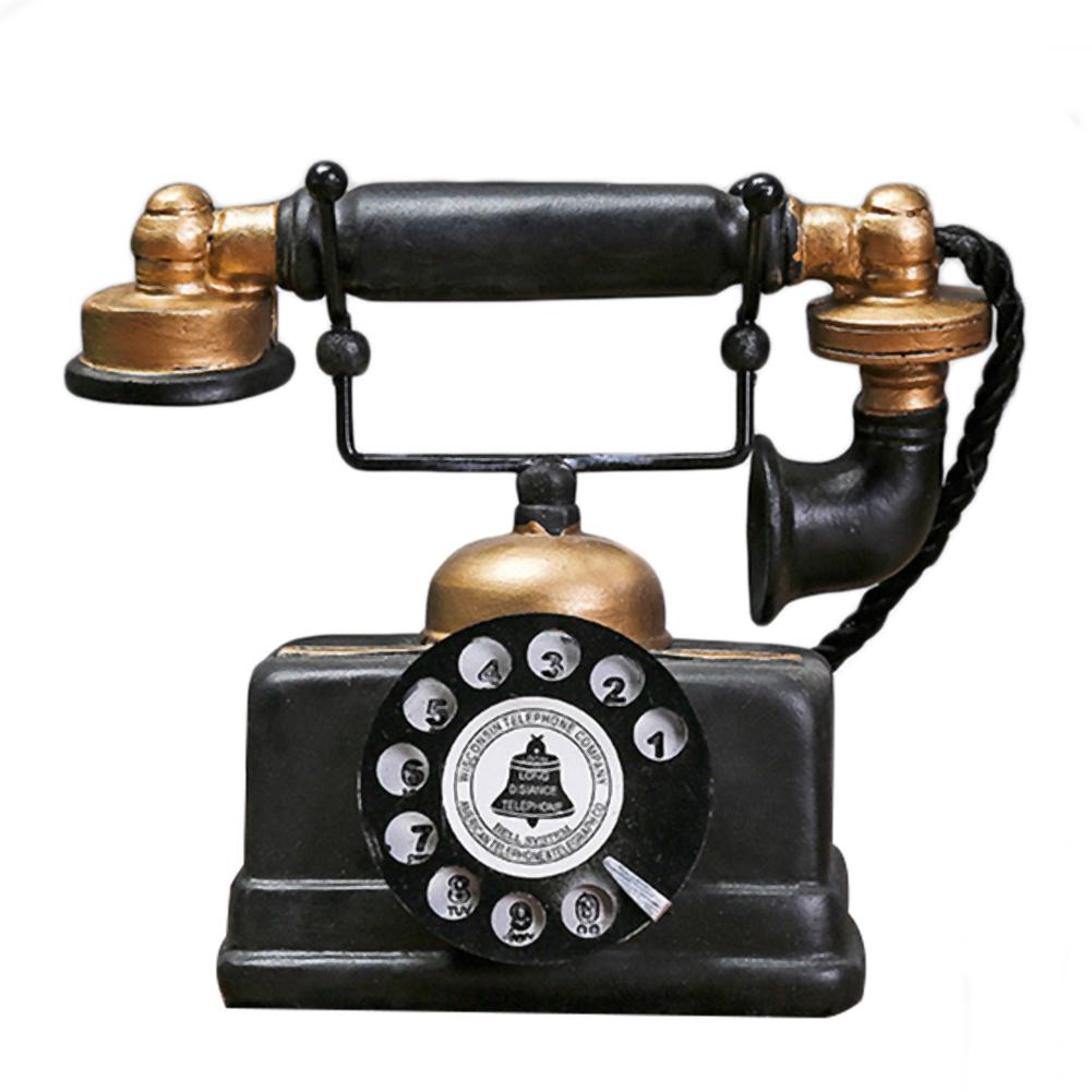 

Retro Telephone Model Antique Desktop Ornament Craft Home Decoration Gift, 501 Original