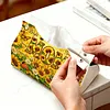 Diamond Painting PU Leather Sunflowers and Mom Tissue Box Holder Desktop Organizer Art Home Office Decor Craft Gift for Women