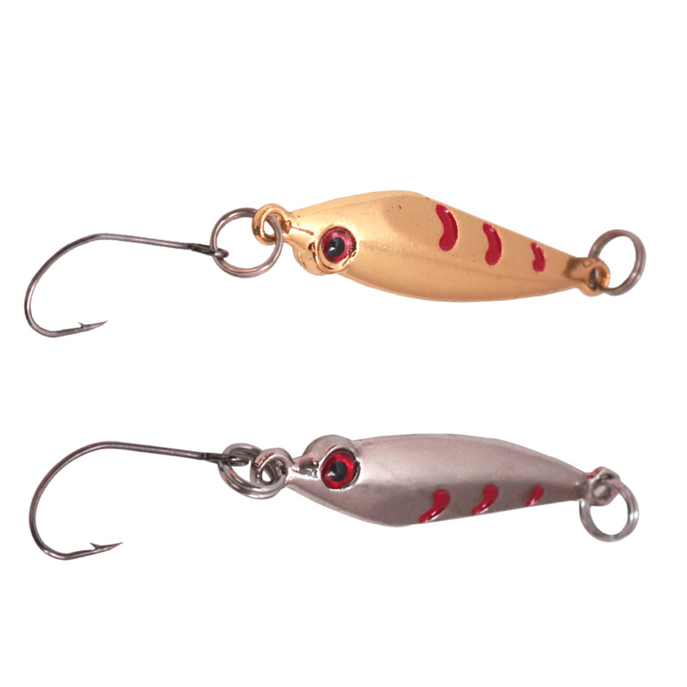 

Metal Spoon Fishing Hard Bait Sequin 3D Eyes Freshwater Bass Fishing Lures, White, 501 Original