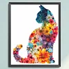 Flower Cat -11CT Stamped Cross Stitch 40*50cm/15.75*19.69in tapestrymarket