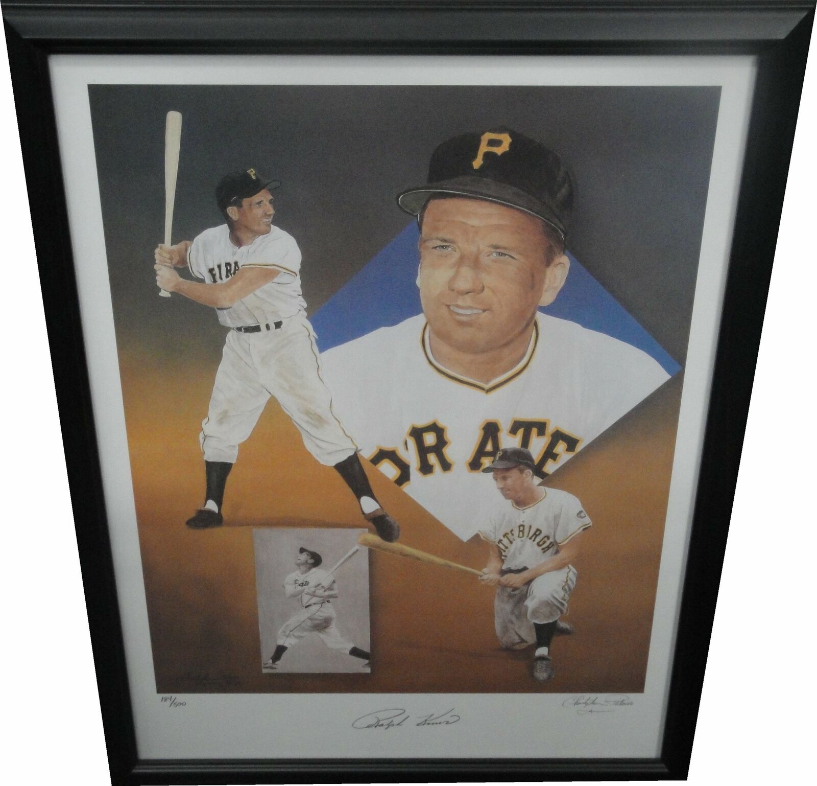 Ralph Kiner Hand Signed Autographed 18x24 Photo Poster painting Custom Framed Pirates W/ COA