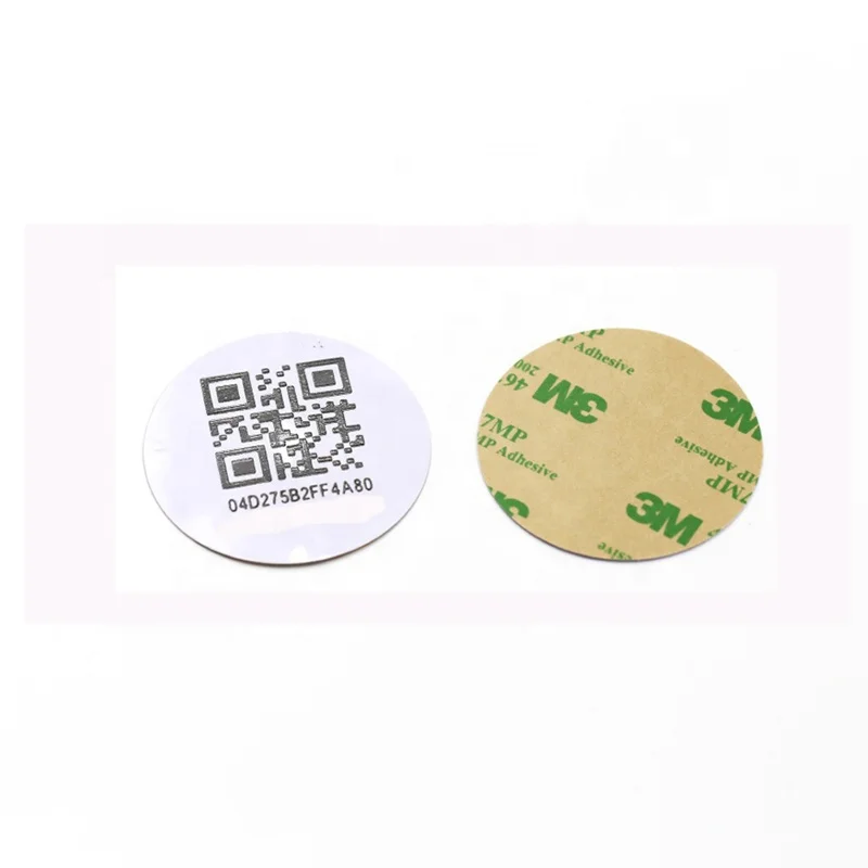 High quality NTAG424 DNA rfid tamper proof label mini sticker tag