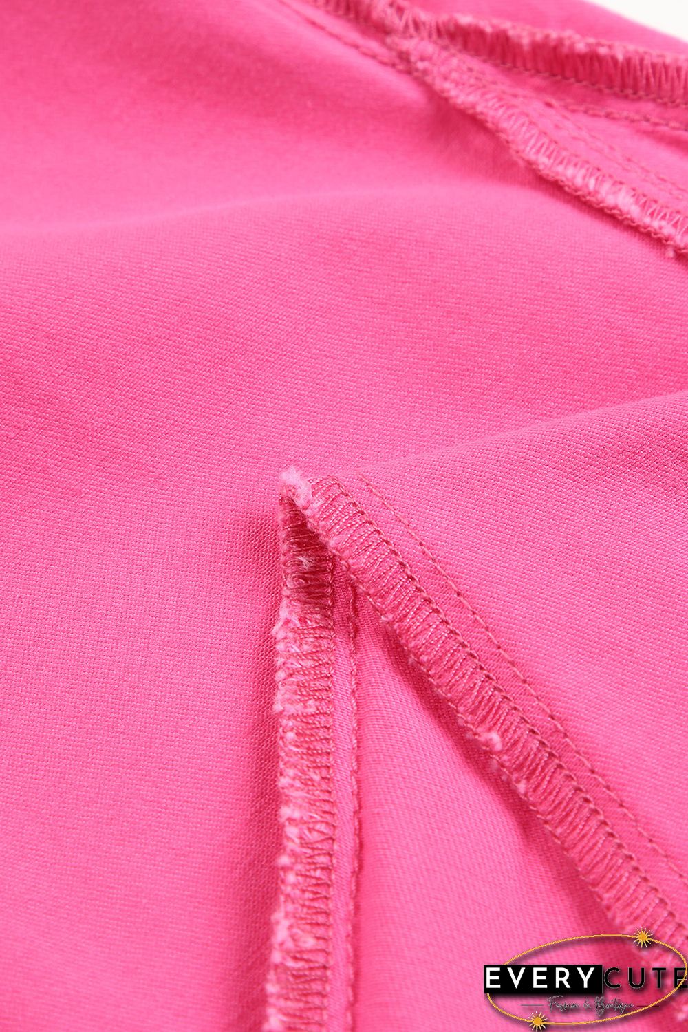 Pink Bell Bottom Denim Pants