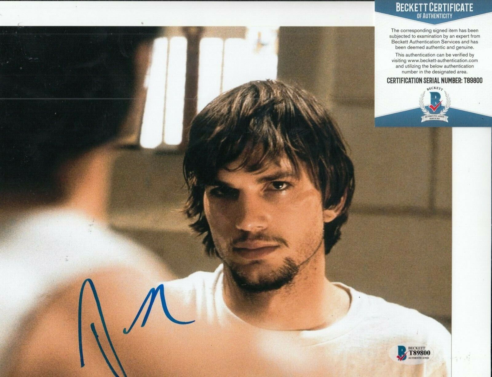 ASHTON KUTCHER signed (JOBS) Steve Jobs Movie 8X10 Photo Poster painting BECKETT BAS T89800