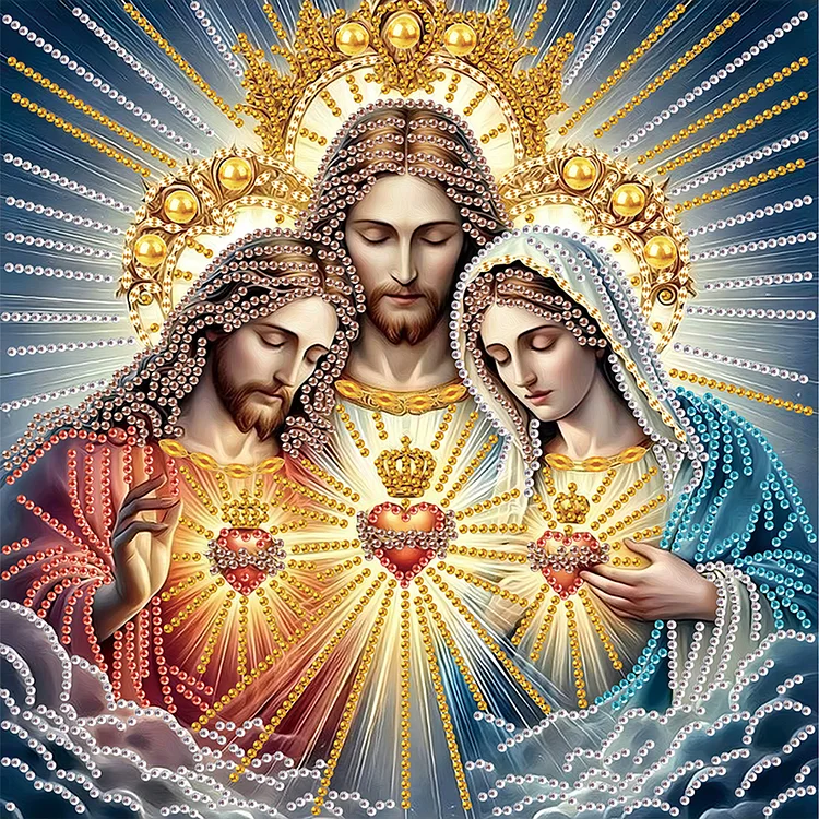 Virgin Mary & Jesus - Partial Drill - Special Diamond Painting(30*30cm)