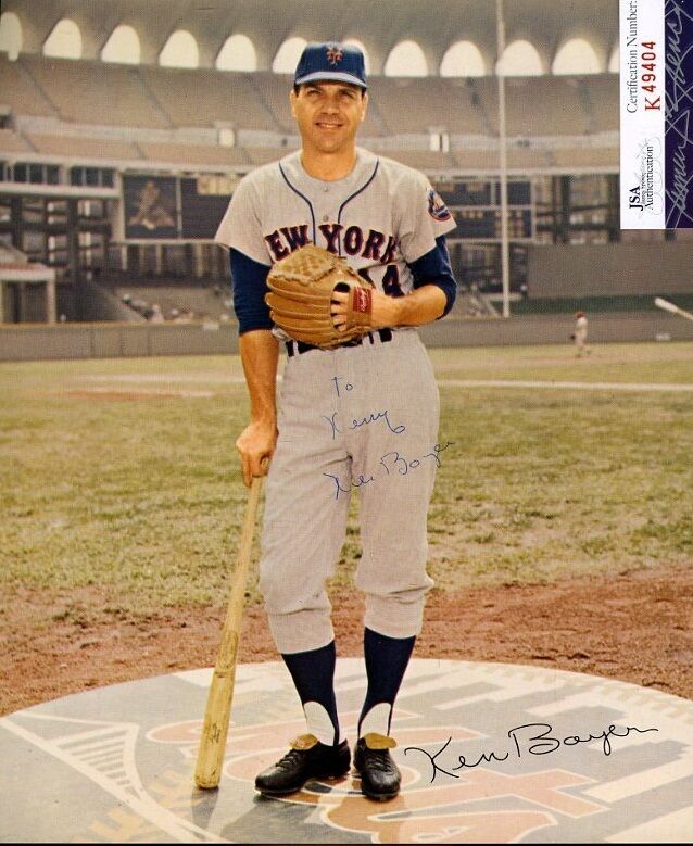 Ken Boyer Jsa Signed 8x10 Photo Poster painting Authentic Autograph