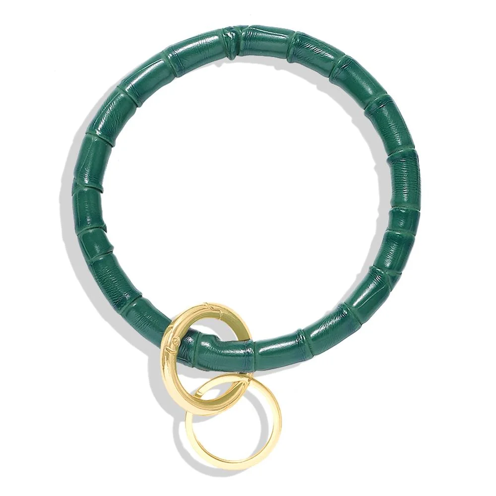 Dvacaman Hot Sale Big O Shaped Silicone Loop Wrist Key Ring Keychain with Gold O Clasp Round Key Wrist Strap Accessory Wholesale