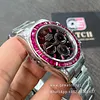 Rolex Daytona 126599TRU Diamond Black Dial Ruby Bezel Super Clone