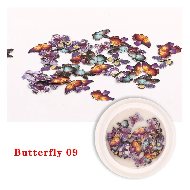 Spring Summer Flower Nail Decoration Wood Pulp Paper Mini Daisy Simulation Flower Butterfly Fashion DIY Nail Art Design Charm
