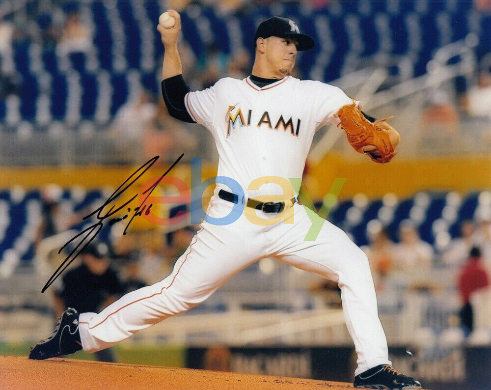 Jose Fernandez Signed Autographed Marlins 8X10 Photo Poster painting reprint