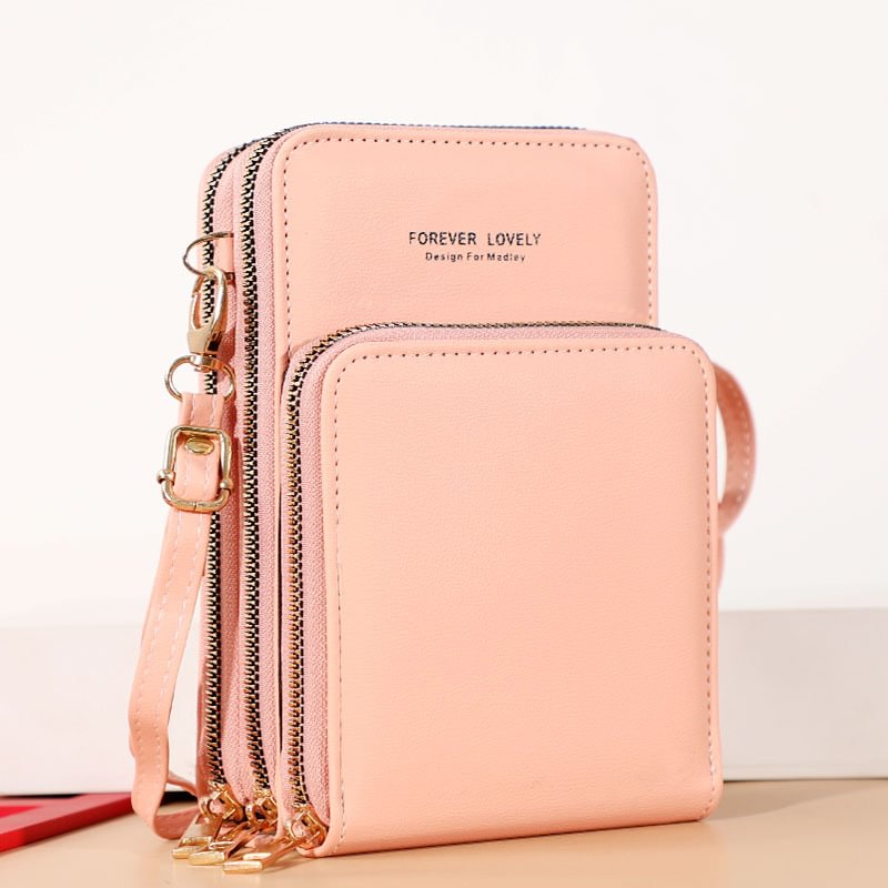 Pongl Women Bag Female Shoulder Bag Messenger Bag Large-capacity Mirror Touch Screen Mobile Phone Bag Wallet Card Case