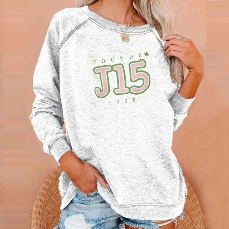 Fashion simple letter print pullover