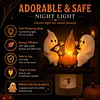 Resin Warm Glow Ghost Campfire Plug-in Night Light Wall Outlet