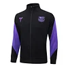 25/26 Barcelona Black (purple sleeves) long zipper Training Jacket Set