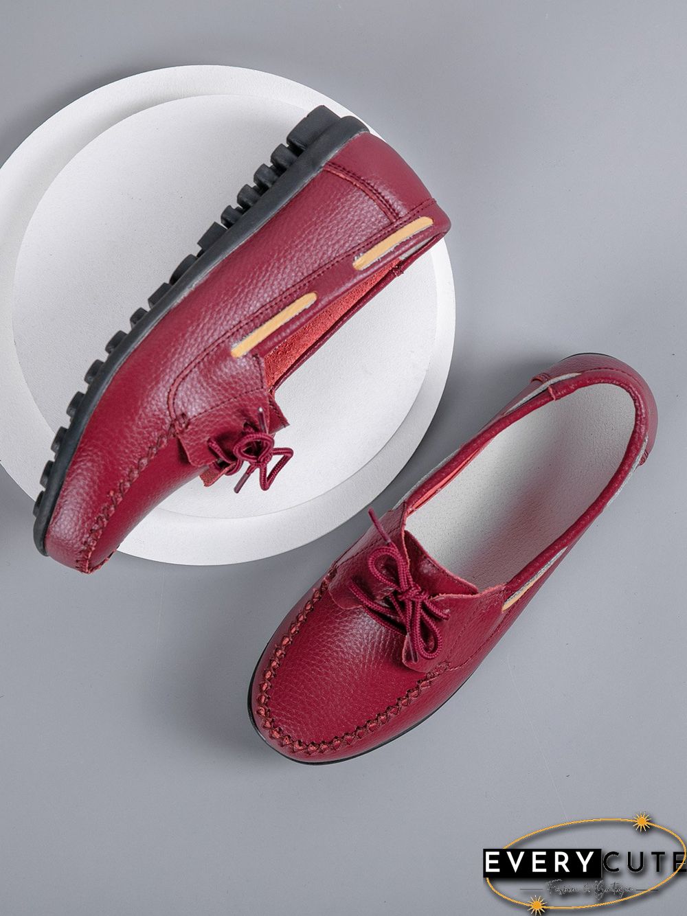 Retro Casual Simple Lace-up Flat Shoes