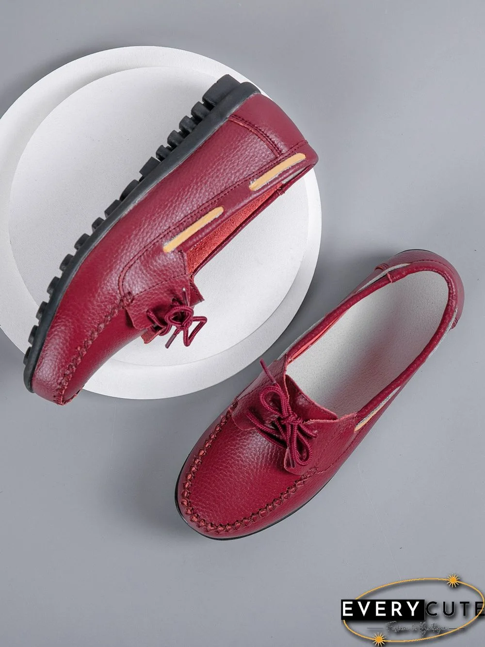 Retro Casual Simple Lace-up Flat Shoes