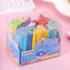 Lovely Cartoon Candy Erasers 6in1 Set for Kids Student Class Reward Office Exam Stationery Gift
