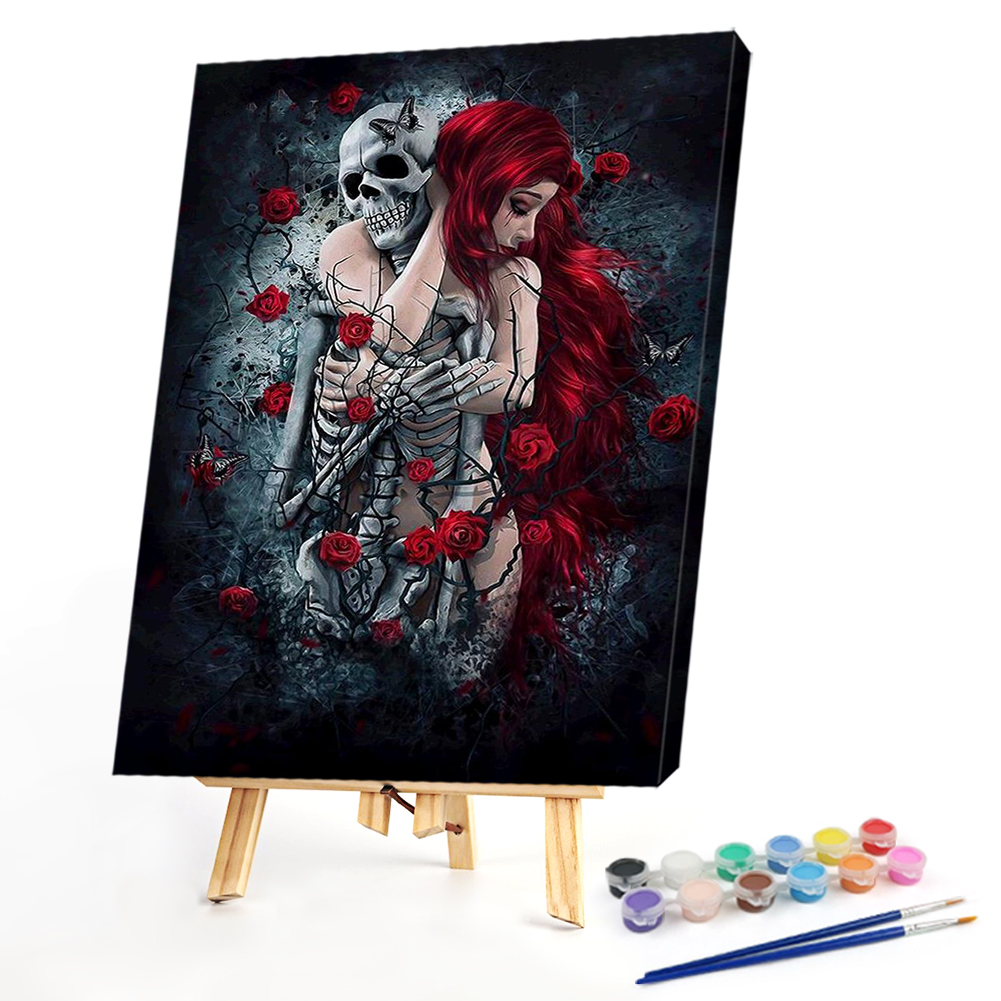

40*50CM - Paint By Numbers - Beauty Skeleton, 501 Original
