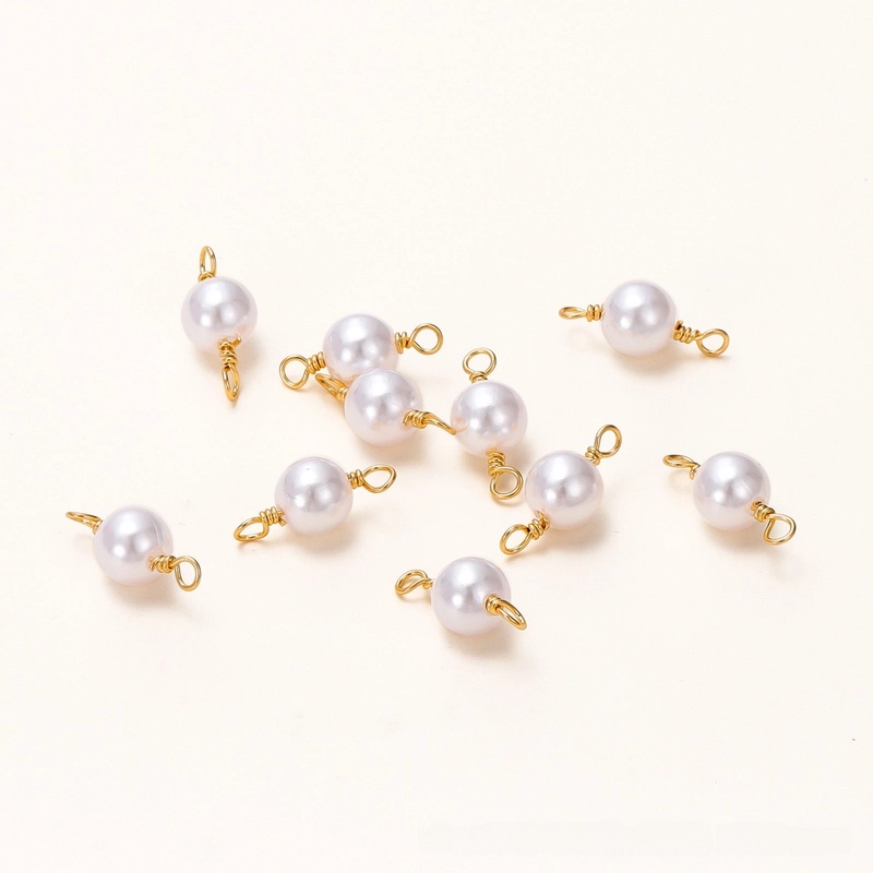 10 PCS/Package Diameter 3mm Diameter 6 Mm Diameter 8mm Pearl Copper Geometric Pendant Jewelry Accessories