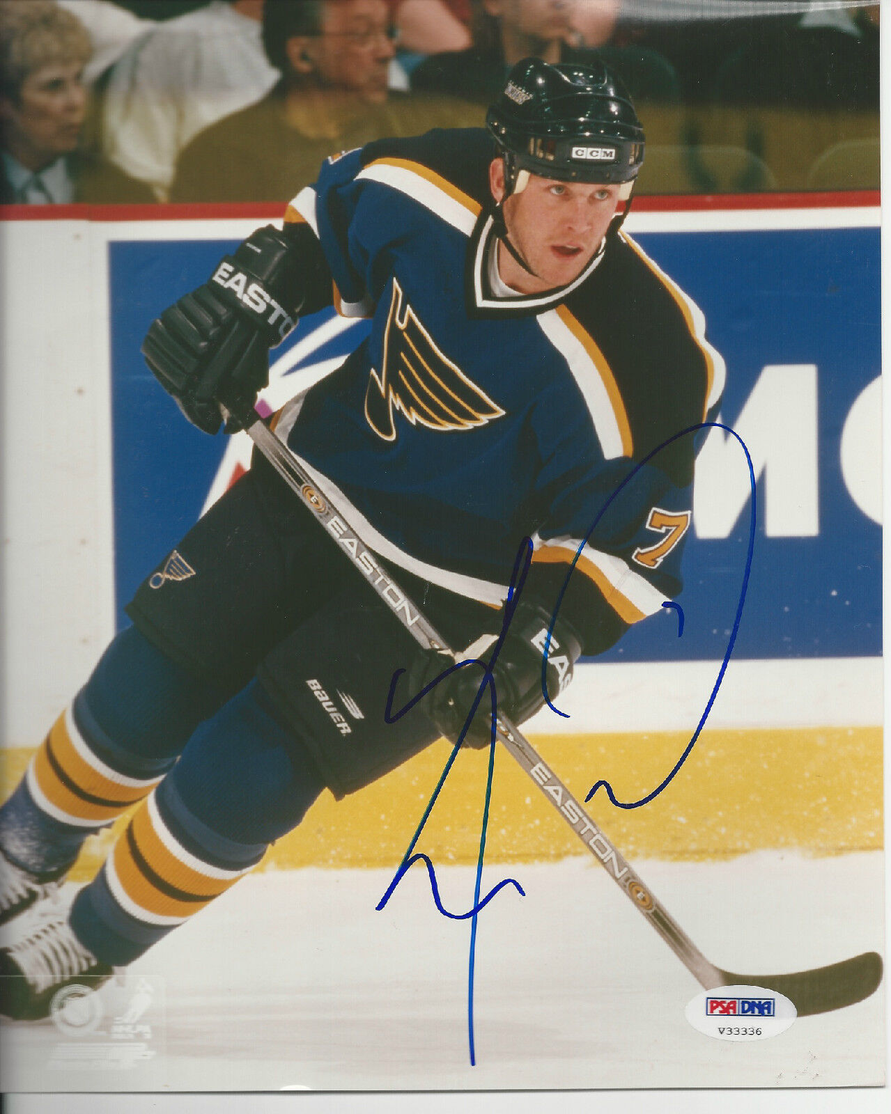 KEITH TKACHUK (St. Louis BLUES) Signed 8 x10 Photo Poster painting with PSA COA