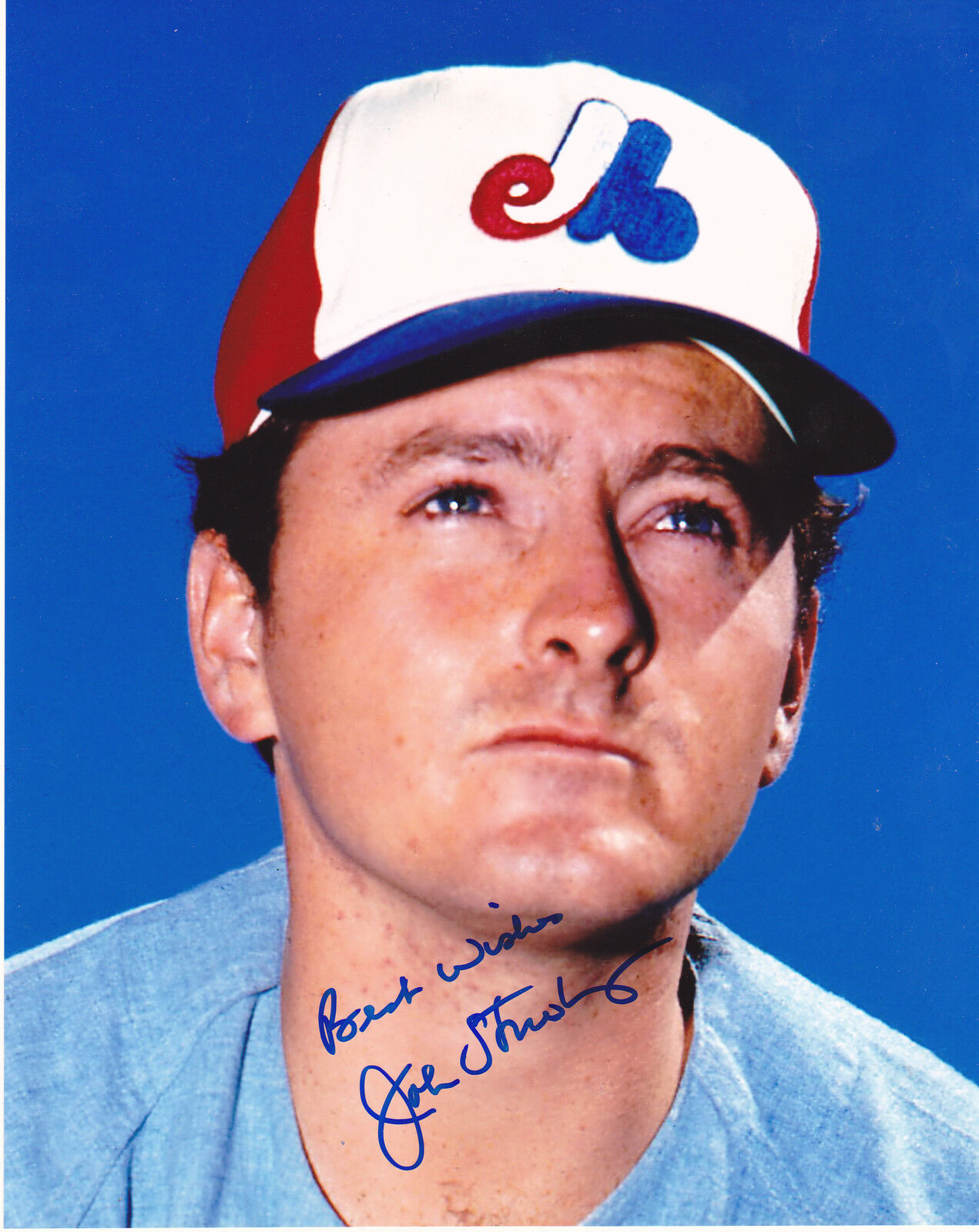 JOHN STROHMAYER MONTREAL EXPOS ACTION SIGNED 8X10