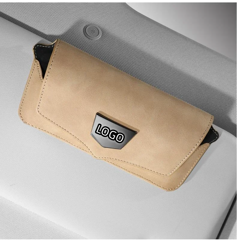 Suede Leather Car Glasses Case