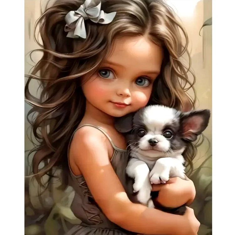 Sweet Cool Girl 40*50CM (Canvas) Full Round Drill Diamond Painting gbfke