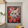 Cat In Flowers-14CT Stamped Cross Stitch 51*63cm/20.08*24.8in(Big Size)