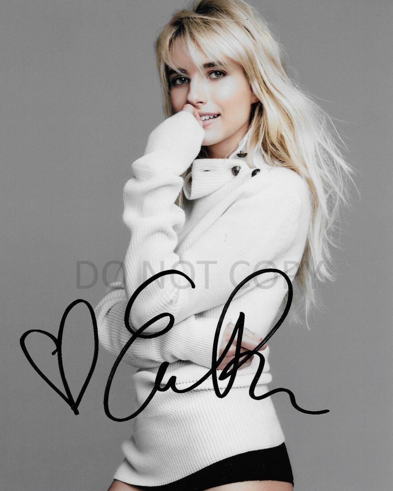 Emma Roberts Autographed 8x10 Photo Poster painting AHS Scream Queens Nerve REPRINT