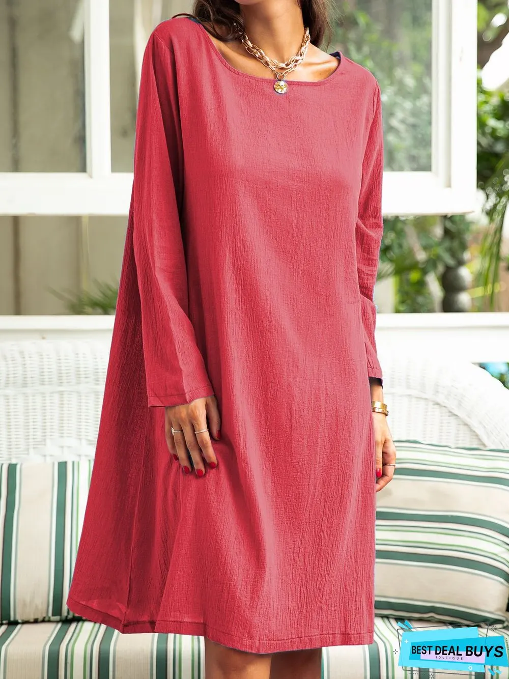 Casual Long Sleeve Casual Knitting Dress