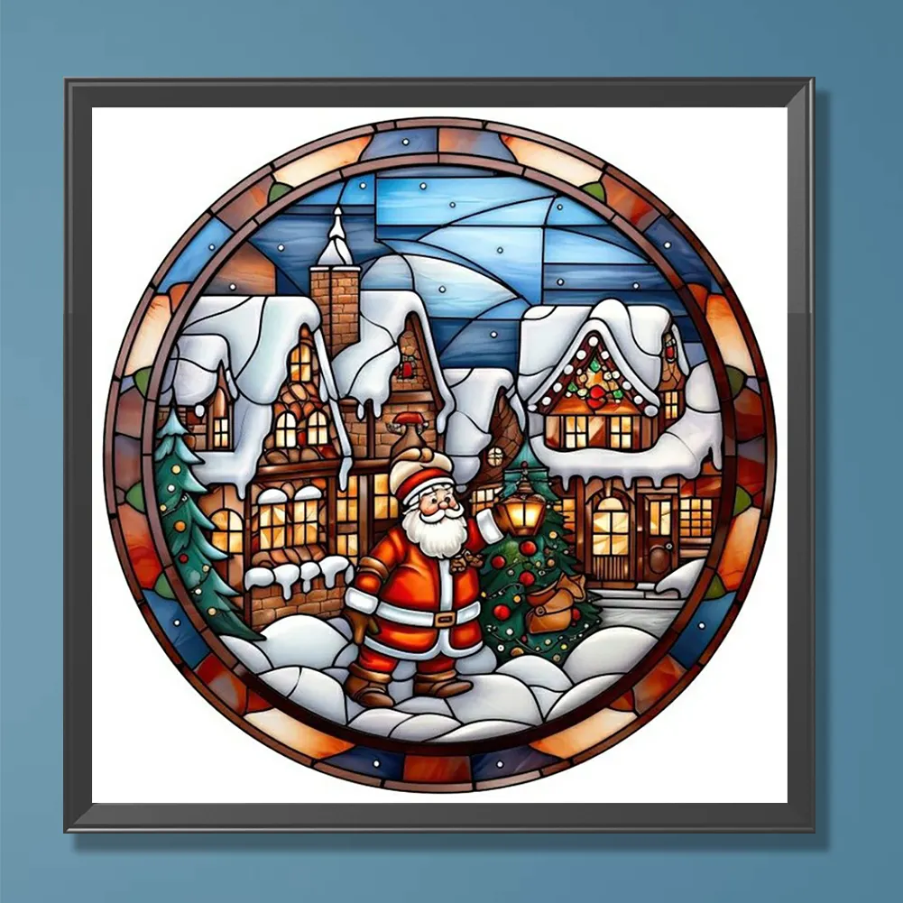 Full Round Diamond Painting 30*30cm - Snow House