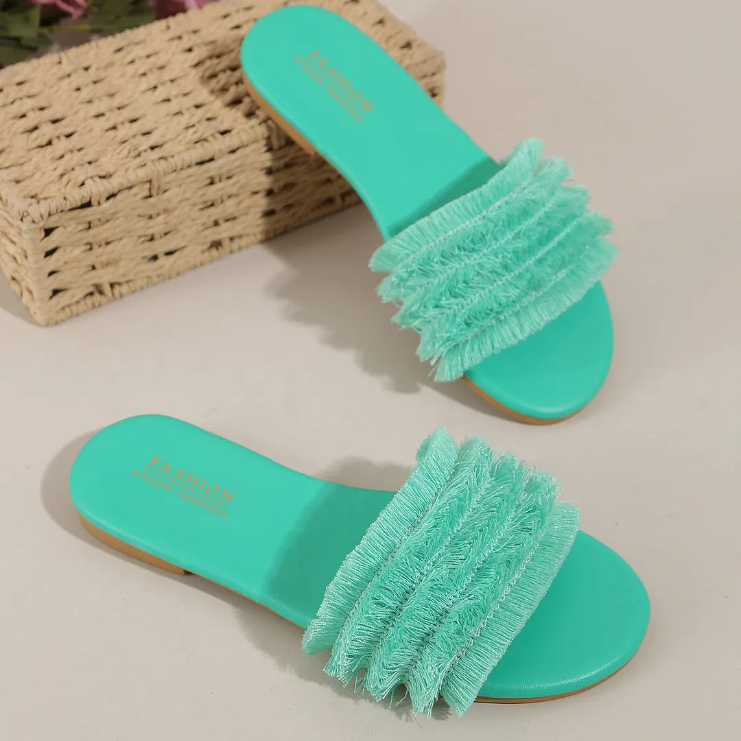 Women Tassel Bohemian Vacation Beach Slippers