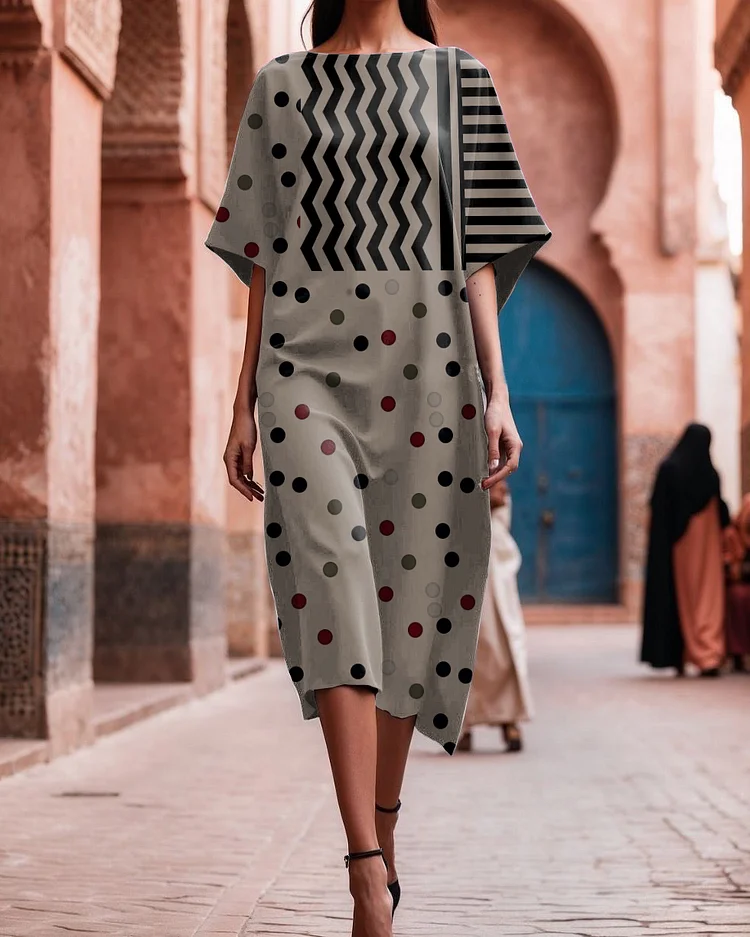 Women's Elegant Printed Loose Dress